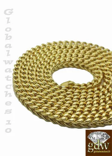 Necklaces Gold and Diamond 10k Yellow Gold Franco Chain for Men Real 10k Chain 28 Inch 4mm Lobster Clasp Necklaces Gold and Diamond 10k Yellow Gold Franco Chain for Men Real 10k Chain 28 Inch 4mm Lobster Clasp