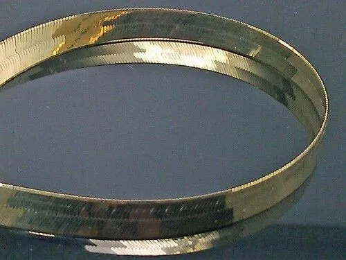 Necklaces Gold and Diamond REAL 10k Solid Yellow Gold Herringbone Necklace Chain 10mm Thick 18 inch Short