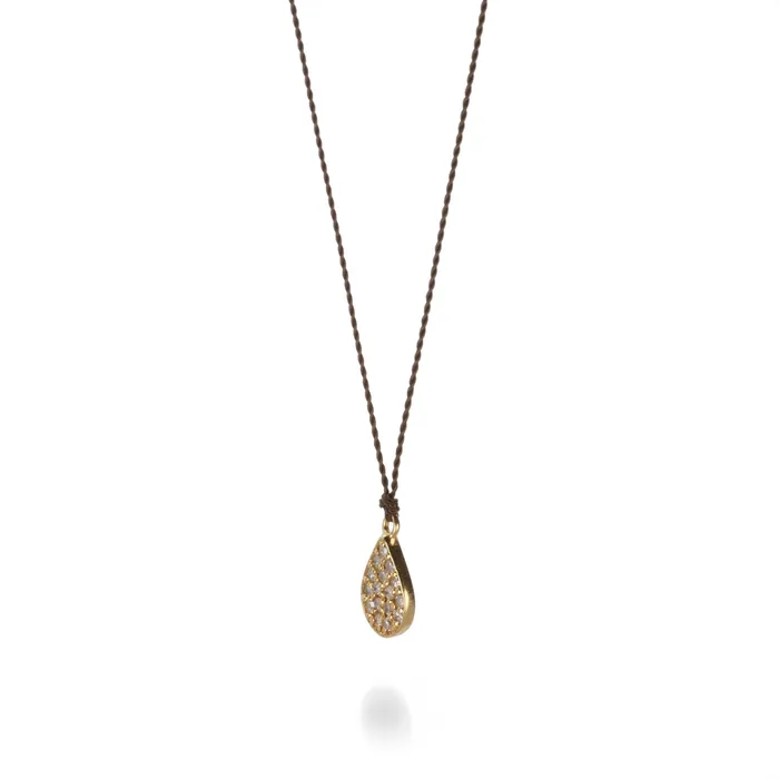 PreStyled Sets Margaret Solow Gold Pave Teardrop Pendant
