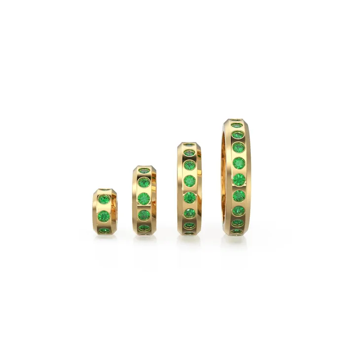 Real Green Emerald 18k Solid Gold Eternity Rondelle Wheel Spacer Handmade Beads Jalvi Co PreStyled Sets Real Green Emerald 18k Solid Gold Eternity Rondelle Wheel Spacer Handmade Beads Jalvi Co PreStyled Sets