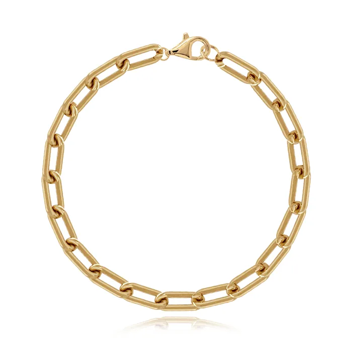 Alev Collection Bracelets Rounded Paperclip Chain Bracelet