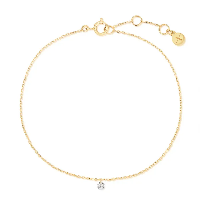 Bracelets Aurelie Gi PIROUETTE Single Floating Diamond Bracelet