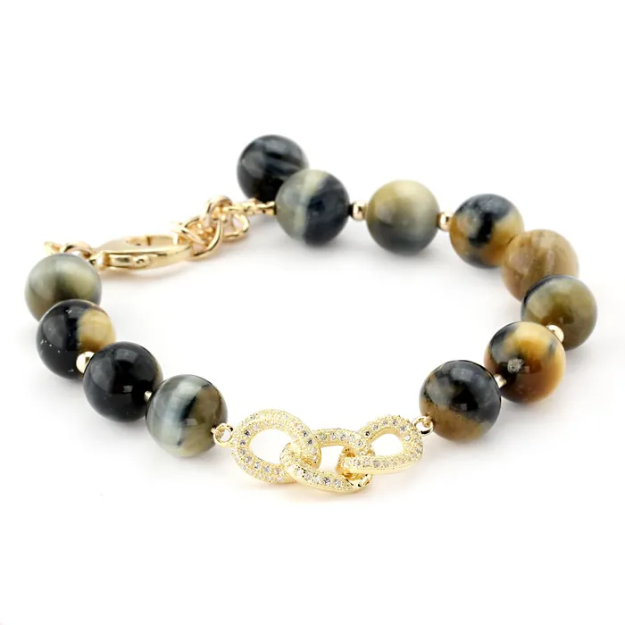 Bracelets Elisa Ilana Lollies Tigers Eye Chainlink Bracelet 345909