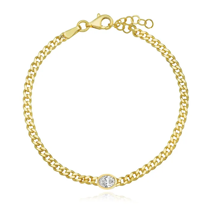 Diamond Bezel Cuban Bracelet Alev Collection Bracelets