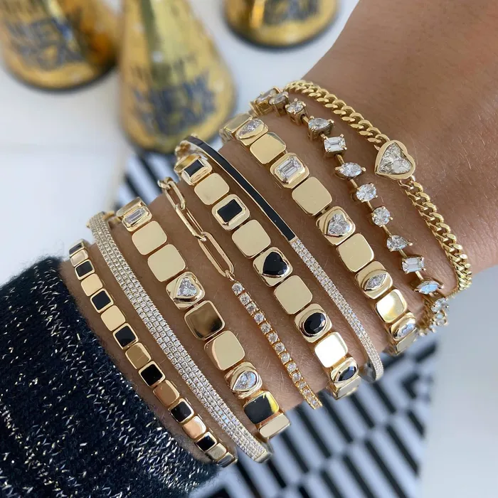 Diamond Bezel Cuban Bracelet Alev Collection Bracelets