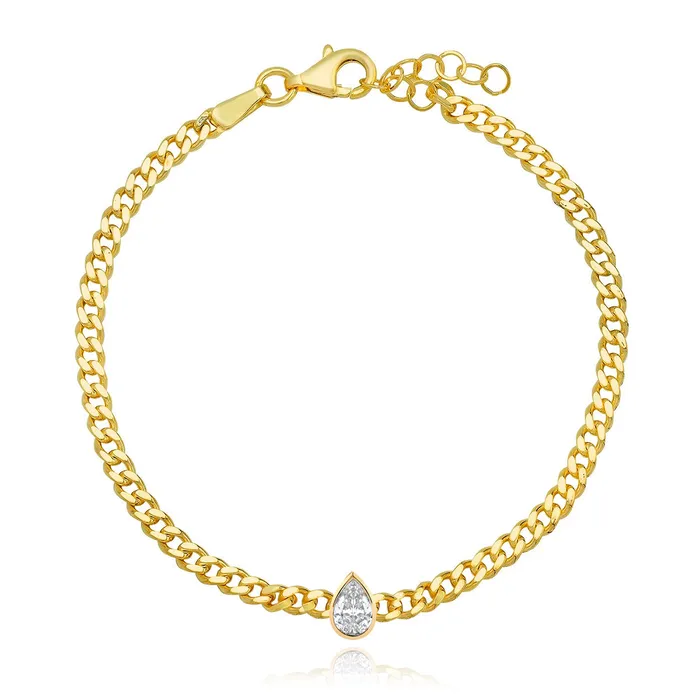 Diamond Bezel Cuban Bracelet Alev Collection Bracelets