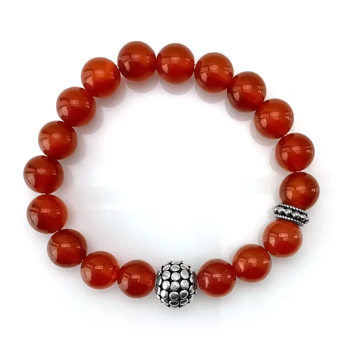 Elisa Ilana Bracelets Accented Carnelian Stretch Bracelet