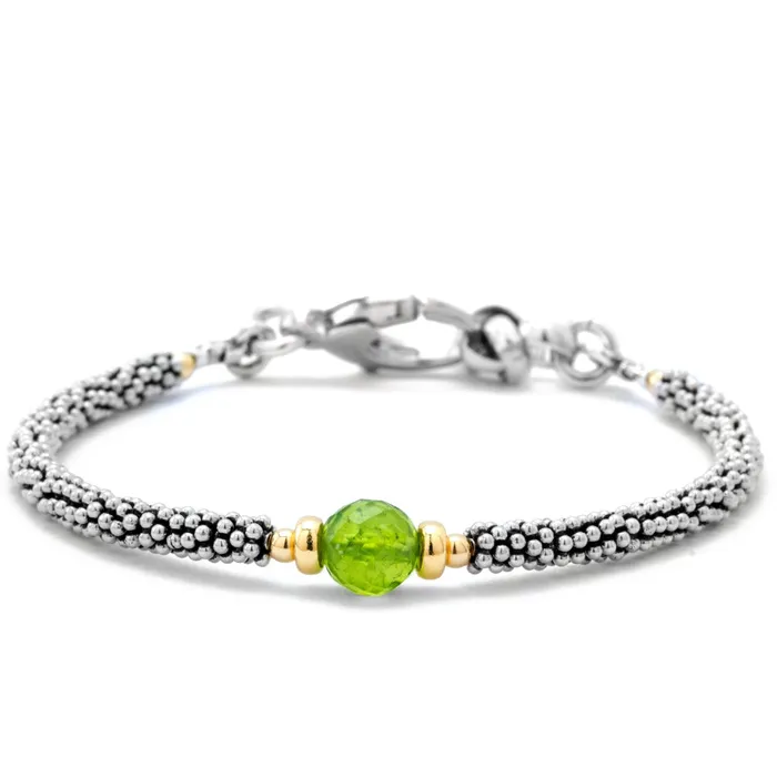 Elisa Ilana Peridot Classic Oxidised Bracelet Bracelets