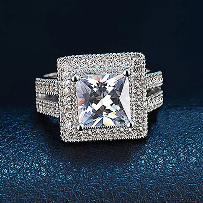 Engagement SquareShape Ring for Women sparklingselections Rings