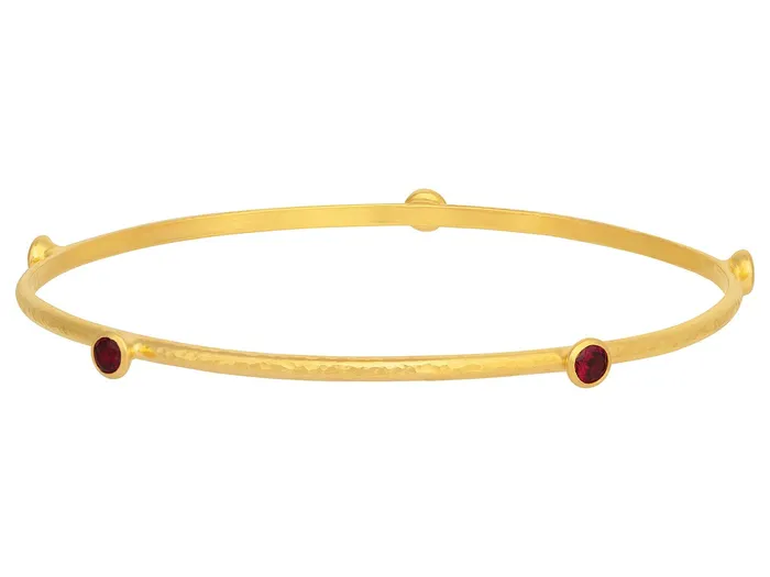 GG GOLD CLR Bracelets GURHAN Rain Gold Red Corundum Stacking Bangle Bracelet 5Stone GG GOLD CLR Bracelets GURHAN Rain Gold Red Corundum Stacking Bangle Bracelet 5Stone