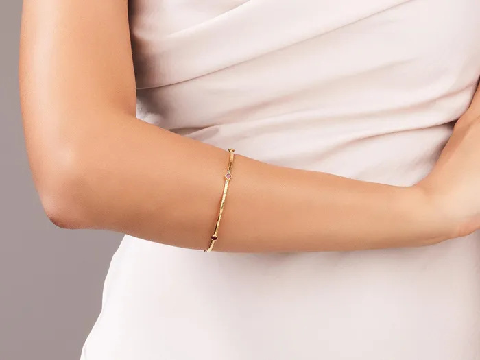 GG GOLD CLR Bracelets GURHAN Rain Gold Red Corundum Stacking Bangle Bracelet 5Stone GG GOLD CLR Bracelets GURHAN Rain Gold Red Corundum Stacking Bangle Bracelet 5Stone