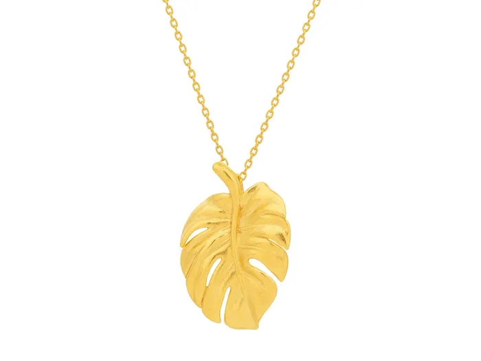 GURHAN Spell Gold Pendant Necklace Palm Leaf GG GOLD TRAD Necklaces