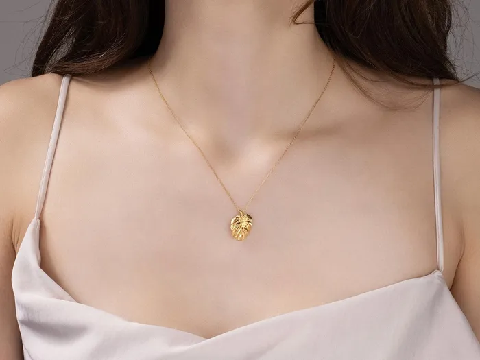 GURHAN Spell Gold Pendant Necklace Palm Leaf GG GOLD TRAD Necklaces