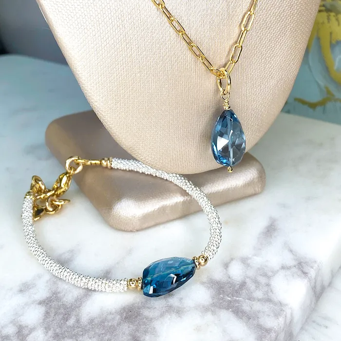 London Blue Topaz Classic Bracelet Elisa Ilana Bracelets London Blue Topaz Classic Bracelet Elisa Ilana Bracelets