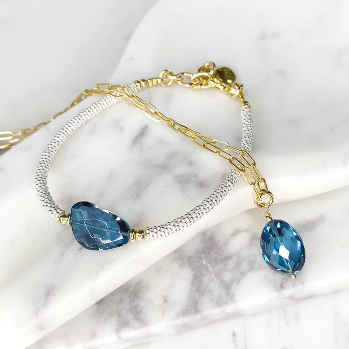 London Blue Topaz Classic Bracelet Elisa Ilana Bracelets London Blue Topaz Classic Bracelet Elisa Ilana Bracelets