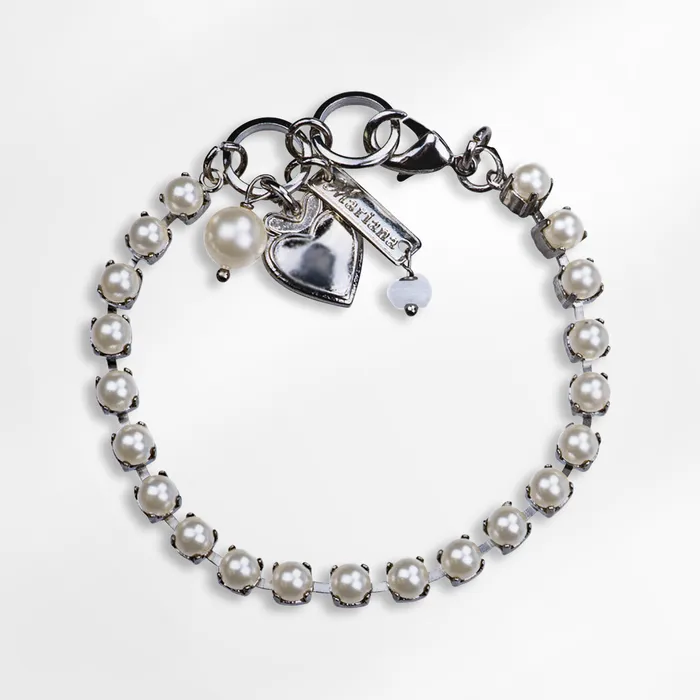 Mariana Round Petite Bracelet in Cream Pearl Bracelets