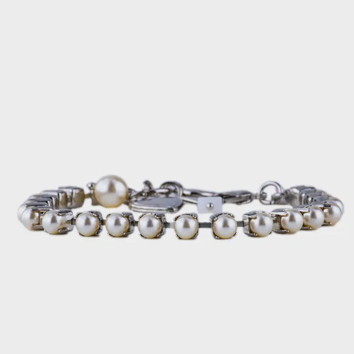 Mariana Round Petite Bracelet in Cream Pearl Bracelets