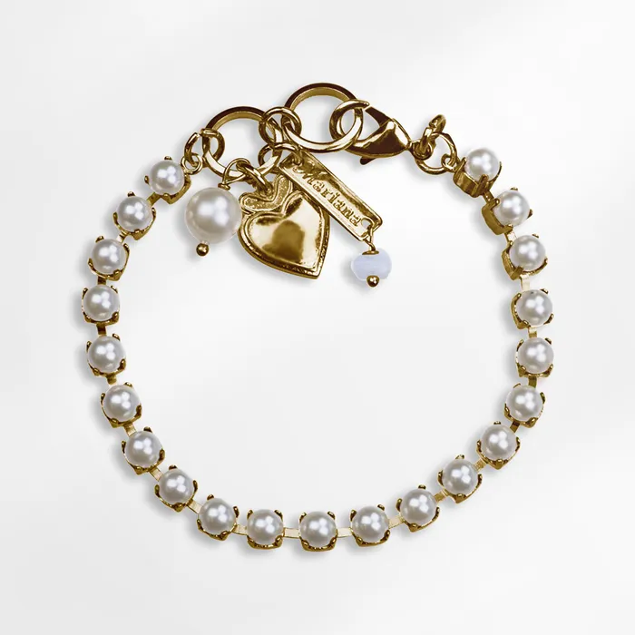 Mariana Round Petite Bracelet in Cream Pearl Bracelets