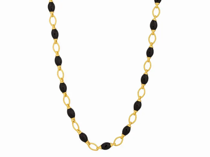 Necklaces GG GOLD TRAD GURHAN Spell Gold Spinel Link Short Necklace Oval Facetted Stones Between Oval Gold Links Necklaces GG GOLD TRAD GURHAN Spell Gold Spinel Link Short Necklace Oval Facetted Stones Between Oval Gold Links