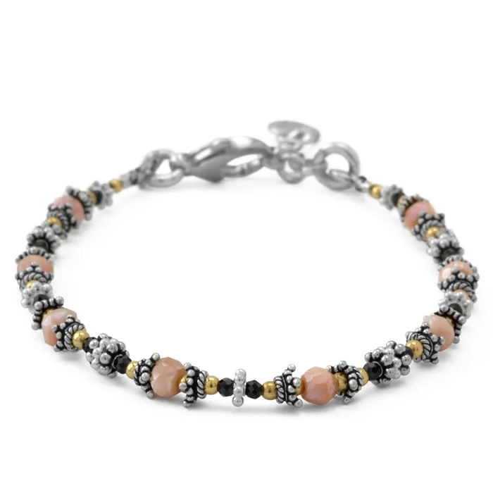 Nikini Black Spinel Mystic Moonstone Bracelet II Elisa Ilana Bracelets