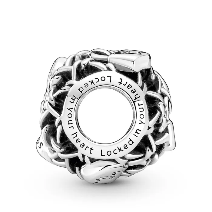 Pandora Charm Necklaces Pandora Openwork Chain Link Padlock Charm