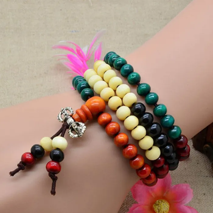 Sandalwood Buddhist Buddha Meditation Bead Mala Bracelet sparklingselections Bracelets