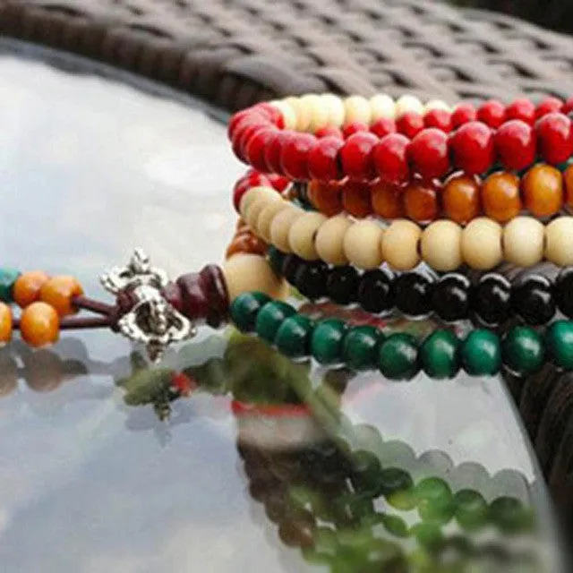 Sandalwood Buddhist Buddha Meditation Bead Mala Bracelet sparklingselections Bracelets