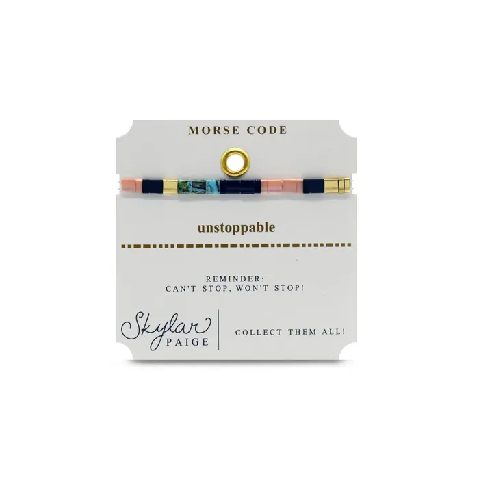 Skylar Paige Bracelets Unstoppable Morse Code Tila Bracelet