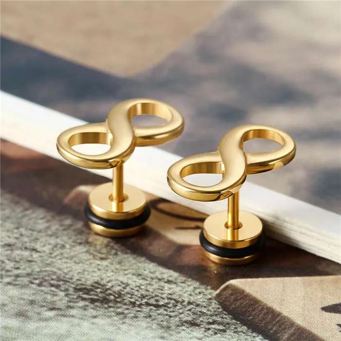 sparklingselections Earrings Gold Infinity Stud Earrings For Women sparklingselections Earrings Gold Infinity Stud Earrings For Women