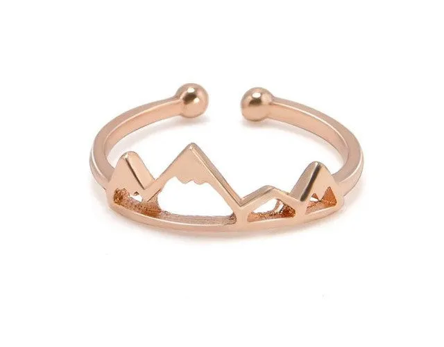 sparklingselections Rings Cute Mountains Shaped Ring for All Adjustable