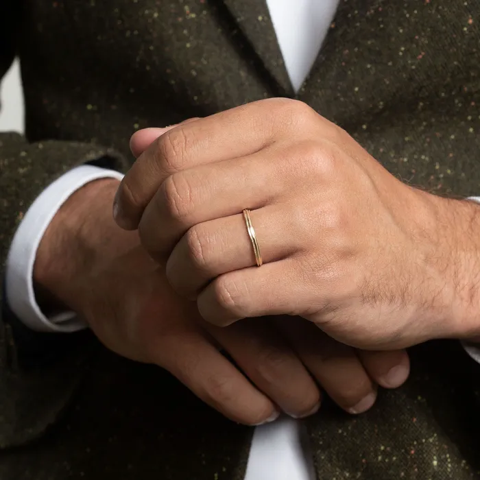 AURUM by Gubjrg Rings Mens wedding rings WATERFALL