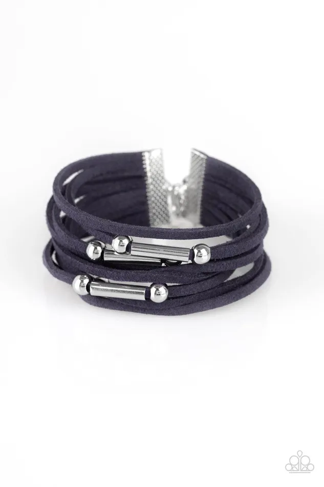 Back To BACKPACKER Blue Bracelet Jewelry by Bretta Paparazzi Accessories Bracelets