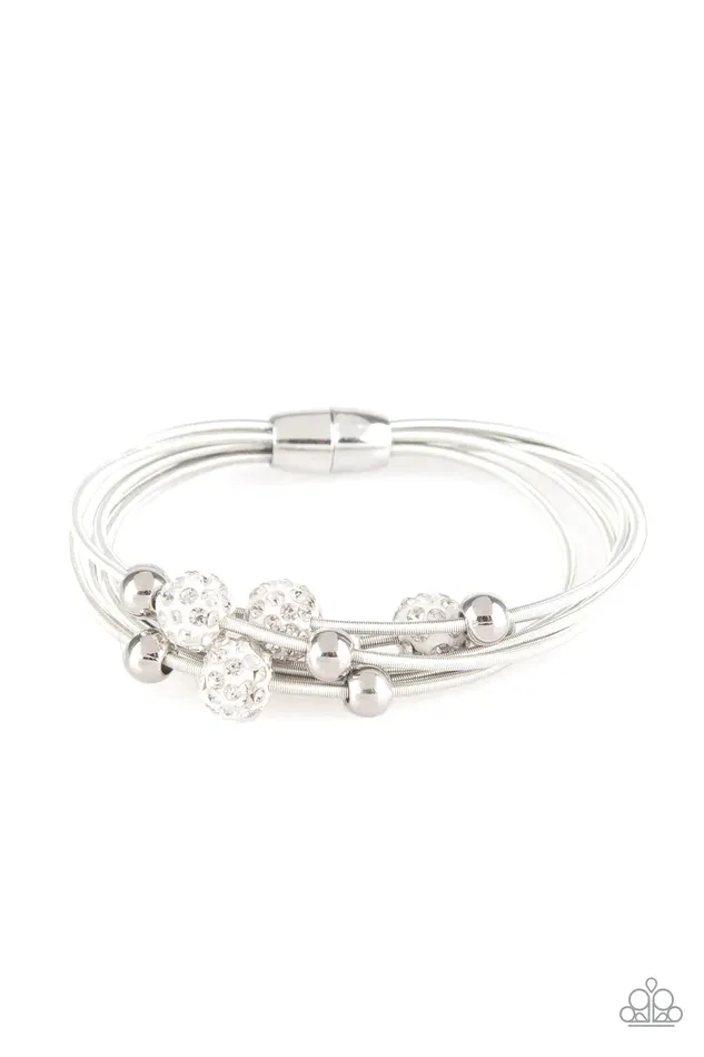 Bracelets Marvelously Magnetic White Bracelet Jewelry by Bretta Paparazzi Accessories