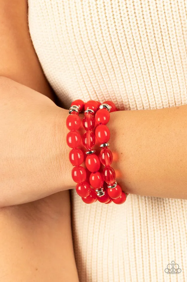 Bracelets Paparazzi Accessories Coastal Coastin Red Bracelet Jewelry by Bretta