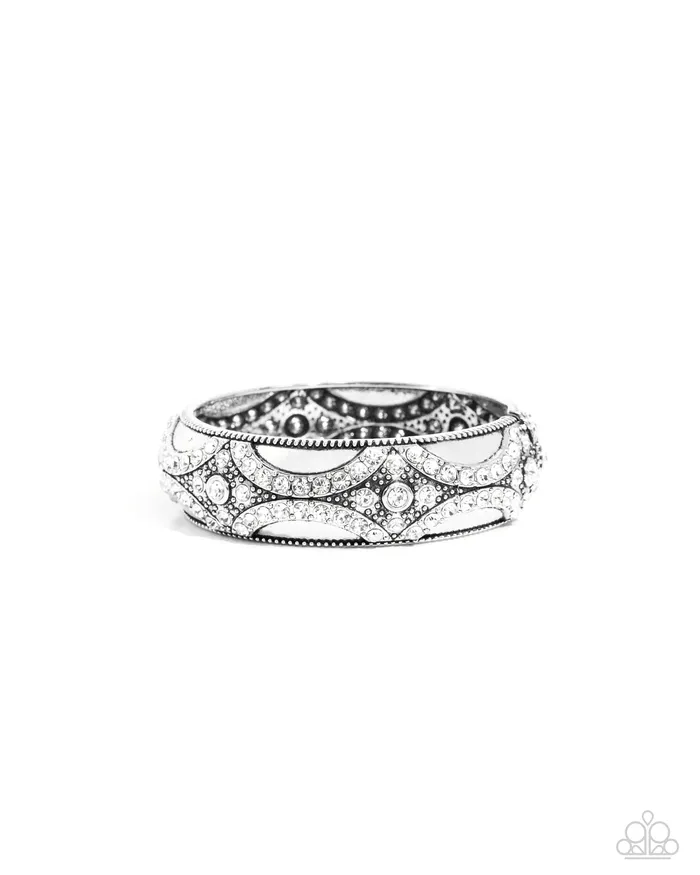 Bracelets Paparazzi Accessories Draped in Decadence White Bracelet Jewelry by Bretta