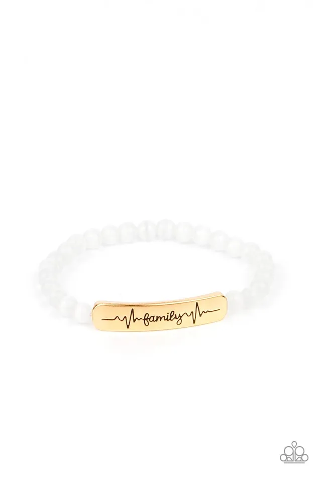 Bracelets Paparazzi Accessories Family is Forever Gold Bracelet Jewelry by Bretta