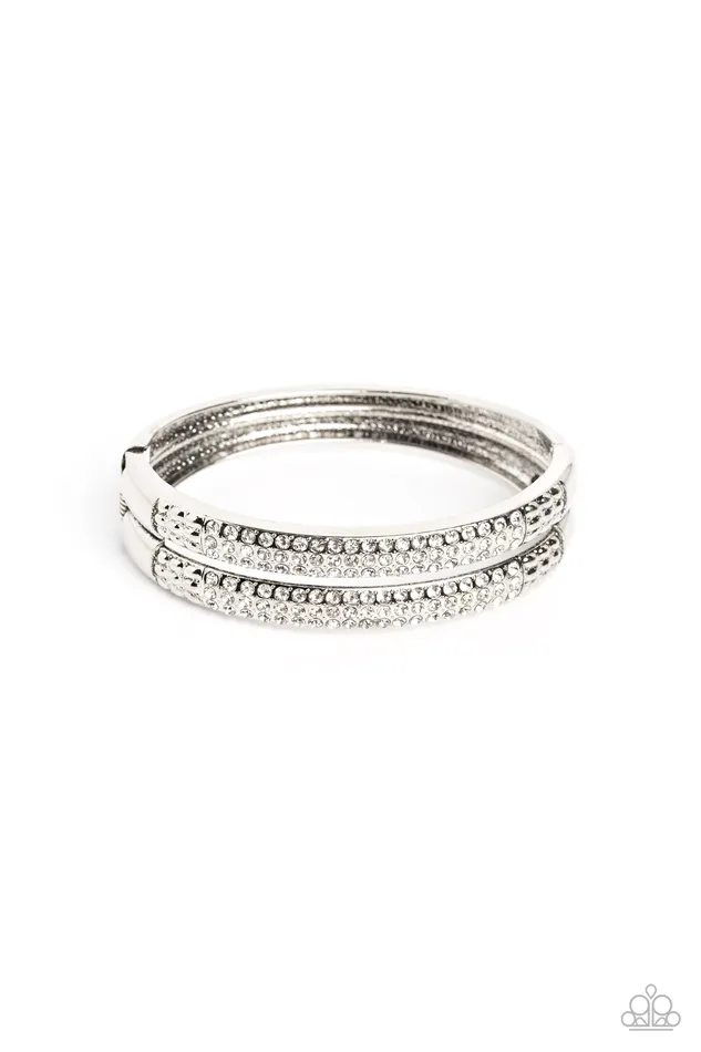 Bracelets Paparazzi Accessories STACKED Up White Bracelet Jewelry by Bretta