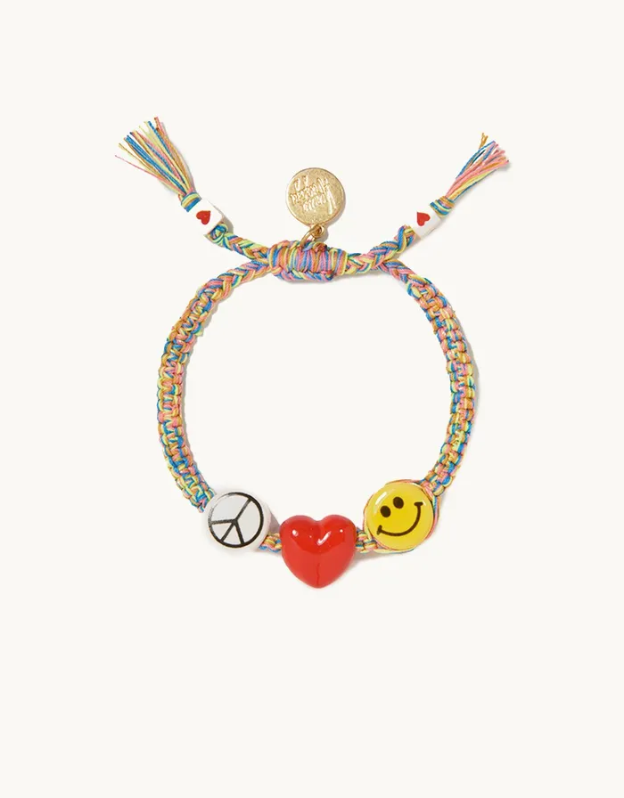 Bracelets Venessa Arizaga venessa arizaga peace love and happiness bracelet
