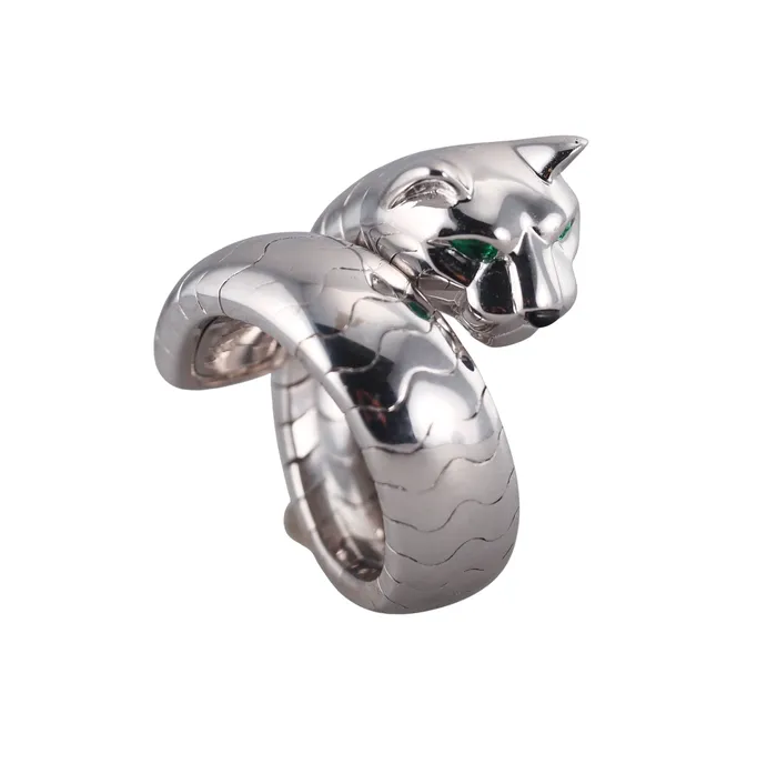 Cartier Cartier Panthere Emerald Onyx White Gold Ring Rings