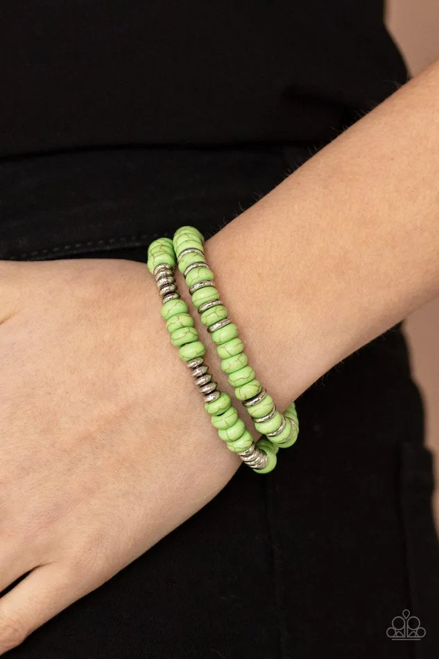 Desert Rainbow Green Bracelet Jewelry by Bretta Paparazzi Accessories Bracelets