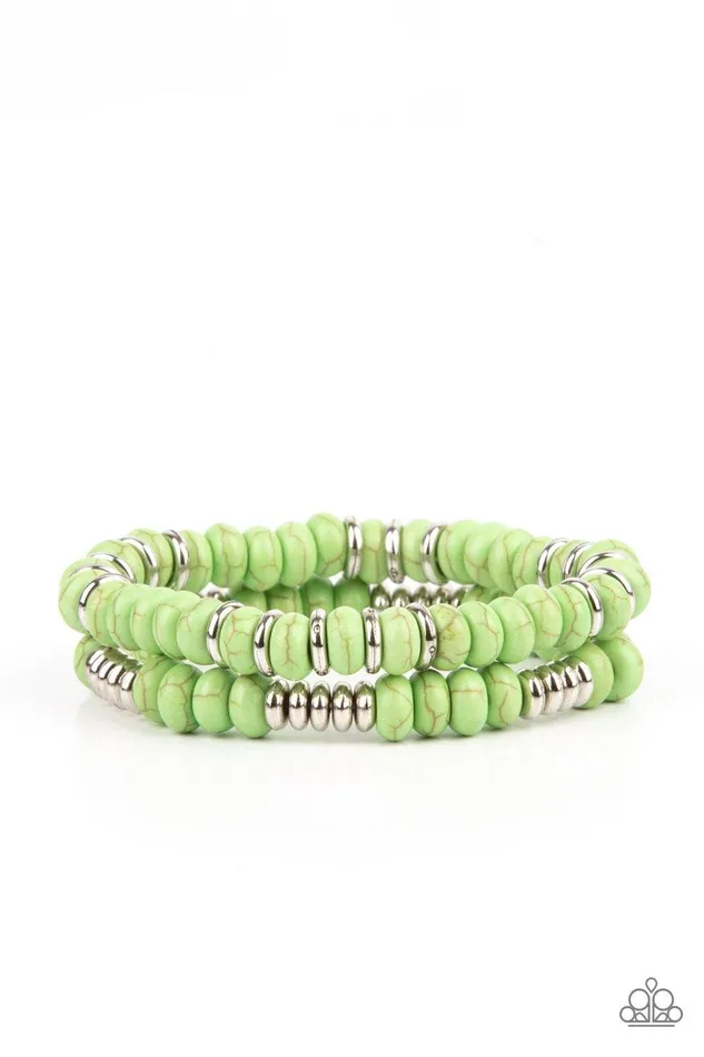 Desert Rainbow Green Bracelet Jewelry by Bretta Paparazzi Accessories Bracelets