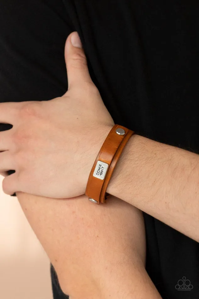 Dont Quit Now Brown Bracelet Jewelry by Bretta Paparazzi Accessories Bracelets