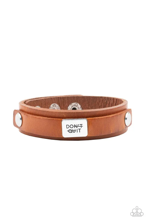 Dont Quit Now Brown Bracelet Jewelry by Bretta Paparazzi Accessories Bracelets