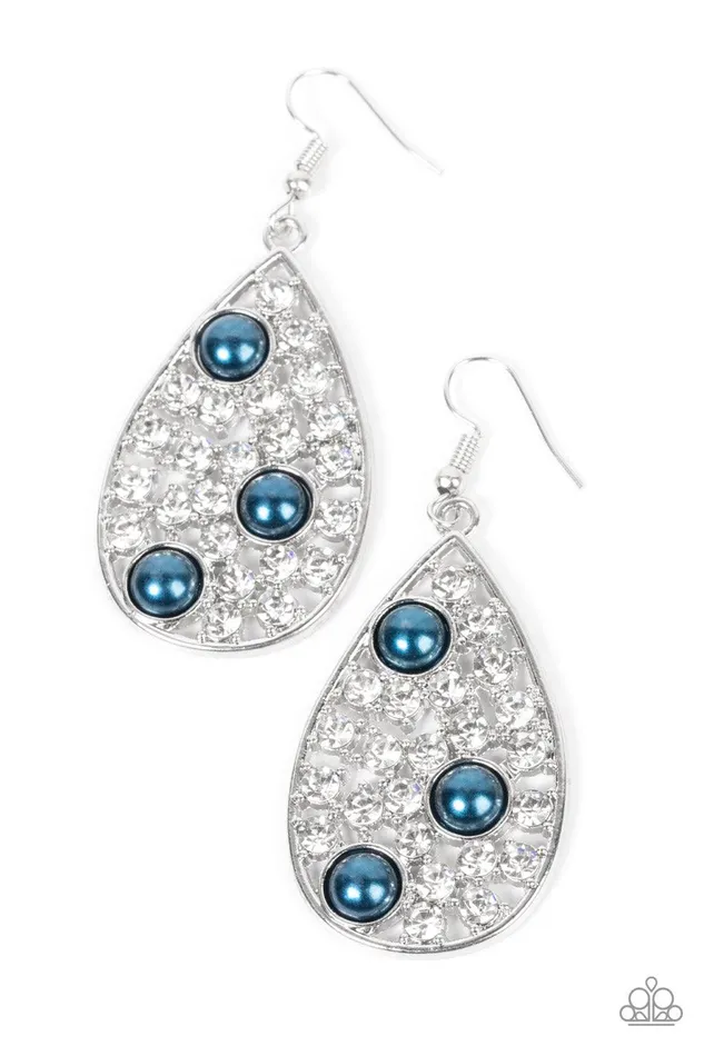 Earrings Paparazzi Accessories Bauble Burst Blue Earrings Jewelry by Bretta