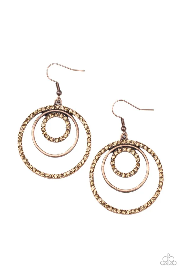 Earrings Paparazzi Accessories Bodaciously Bubbly Copper Earrings Jewelry By Bretta