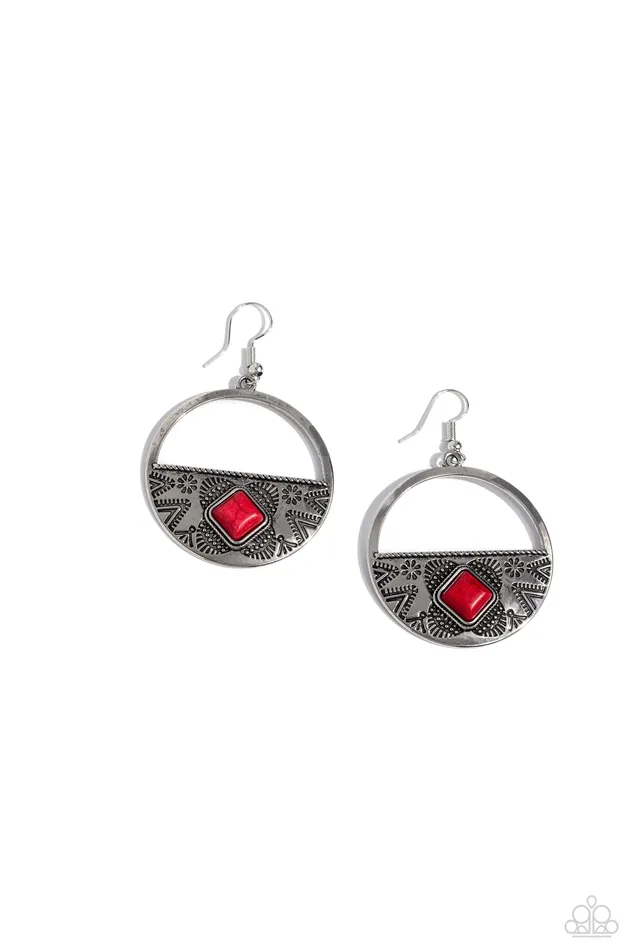 Earrings Paparazzi Accessories Sandstone Prairie Red Earrings Jewelry by Bretta