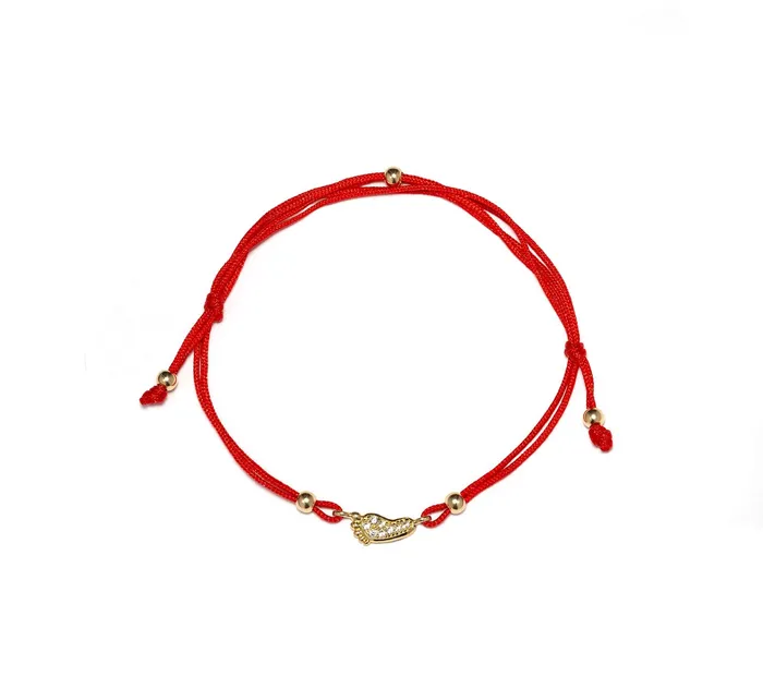Gold bracelet with red thread Senso Gold Baby Step Senso Gold Bracelets