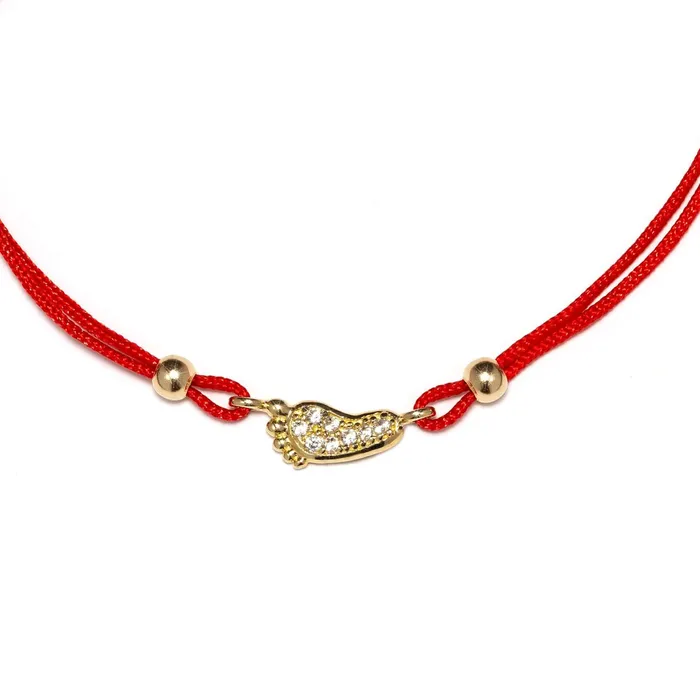 Gold bracelet with red thread Senso Gold Baby Step Senso Gold Bracelets