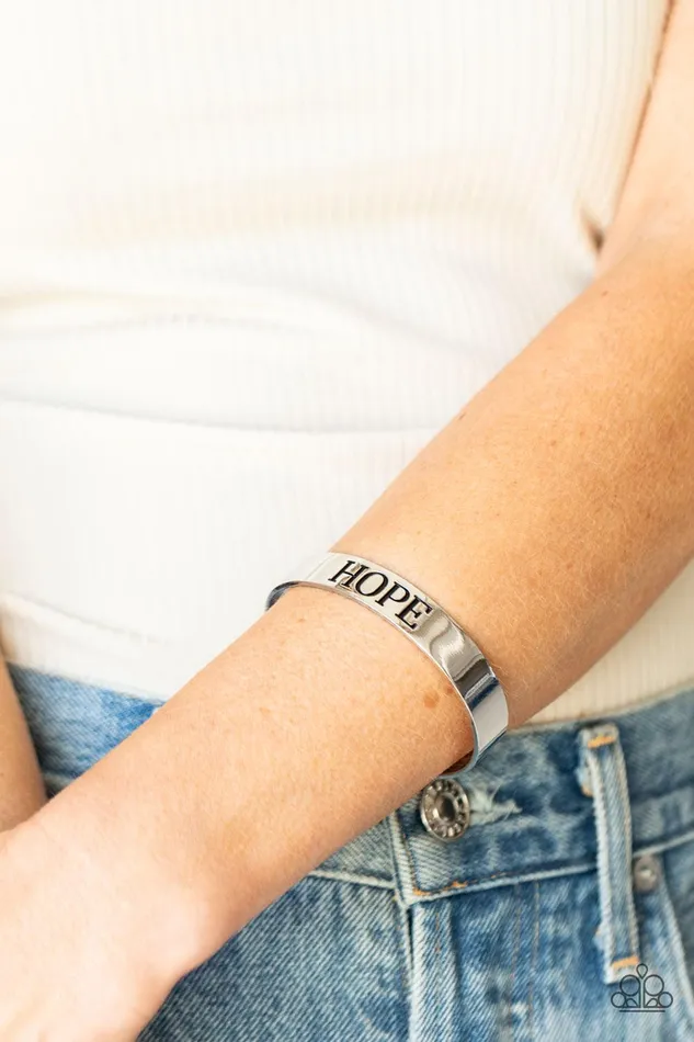 Hope Makes The World Go Round Silver Bracelet Jewelry by Bretta Paparazzi Accessories Bracelets