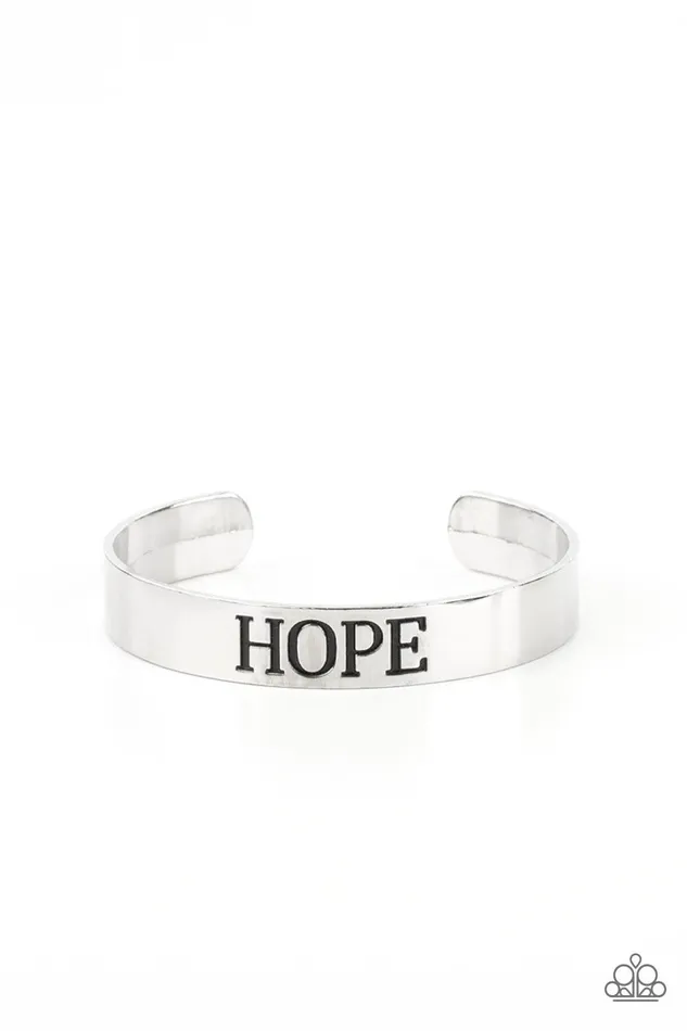 Hope Makes The World Go Round Silver Bracelet Jewelry by Bretta Paparazzi Accessories Bracelets